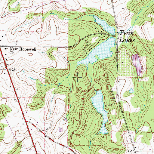 Topographic Map of Sonny Oats Lake Number 2 Dam, TX