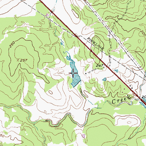Topographic Map of Rotello Lake, TX