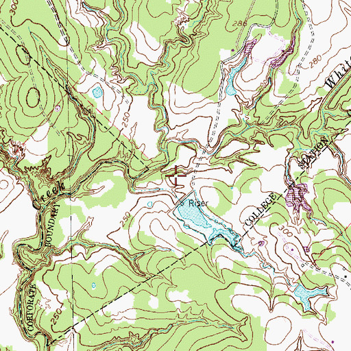 Topographic Map of Texas A and M University Lake Number 1, TX