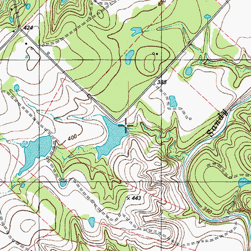 Topographic Map of Duke Lake Number 1 Dam, TX