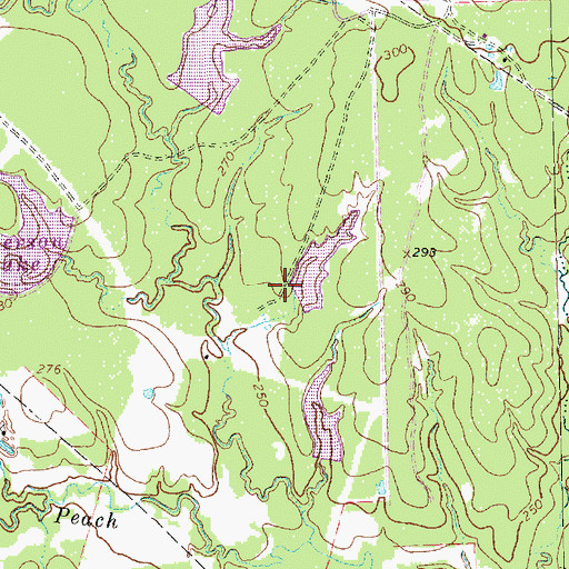 Topographic Map of Frierson Lake Number 1 Dam, TX