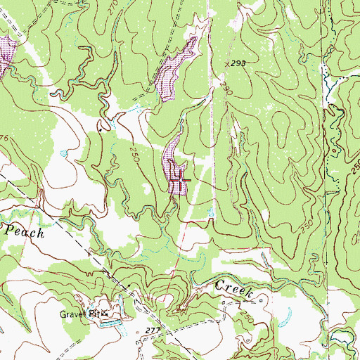 Topographic Map of Frierson Lake Number 2 Dam, TX