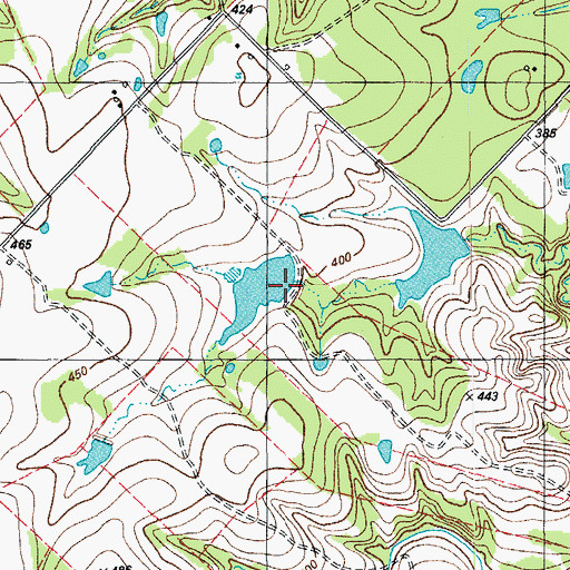 Topographic Map of Duke Lake Number 2 Dam, TX