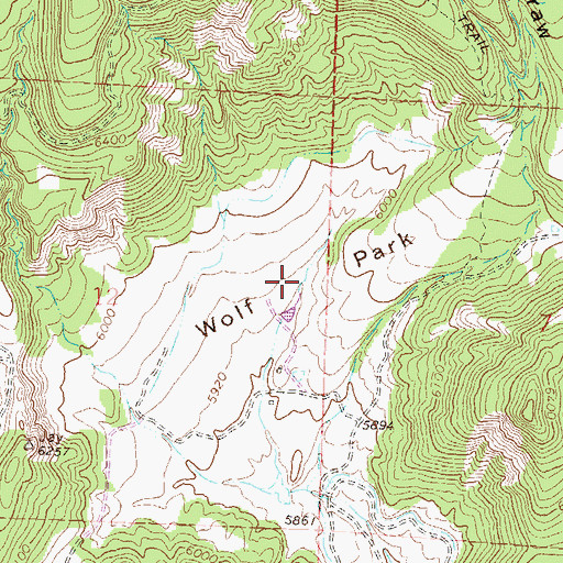 Topographic Map of Wolf Park, CO