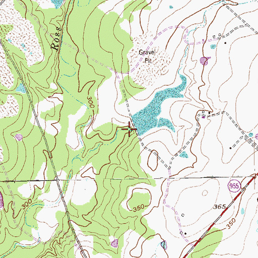 Topographic Map of Texas No Name Number 53 Dam, TX