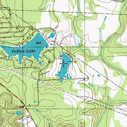 Topographic Map of Casper Lake, TX