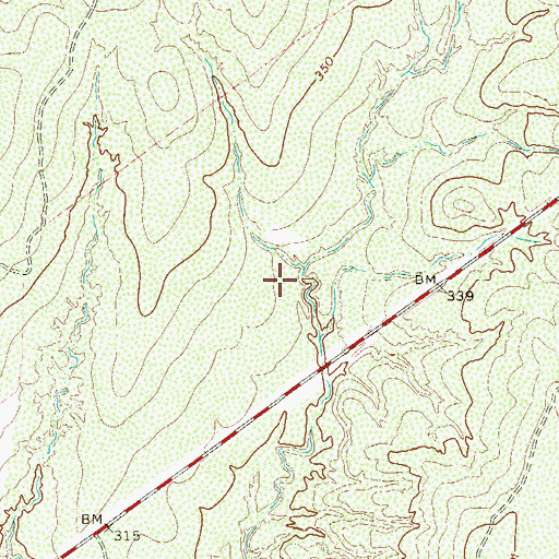 Topographic Map of Mangus Lake, TX