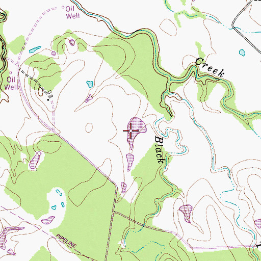Topographic Map of Moye Lake, TX