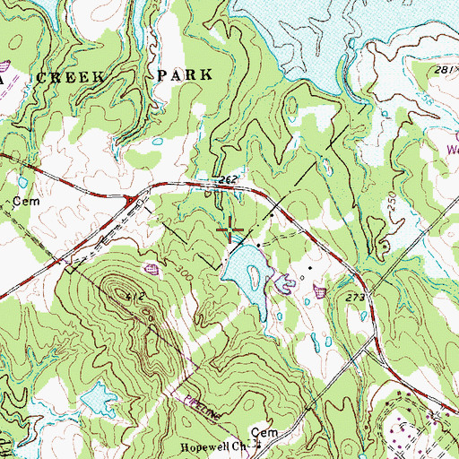 Topographic Map of Robbins Lake Dam, TX