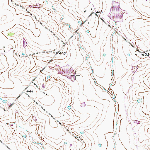 Topographic Map of Loftin Lake Dam, TX