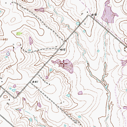 Topographic Map of Loftin Lake, TX