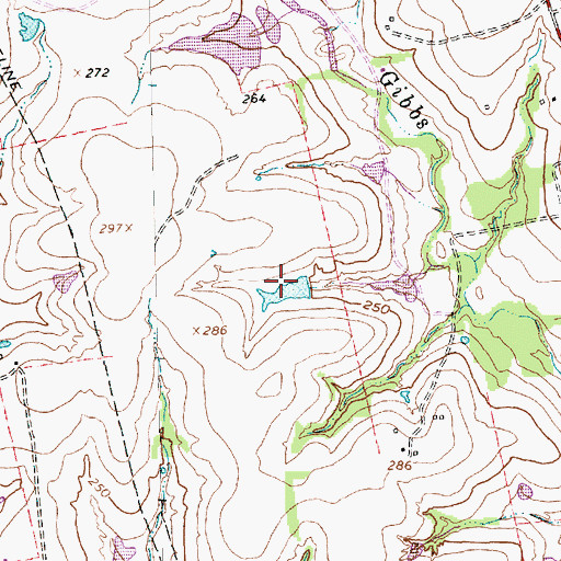 Topographic Map of Melcher Lake Dam, TX