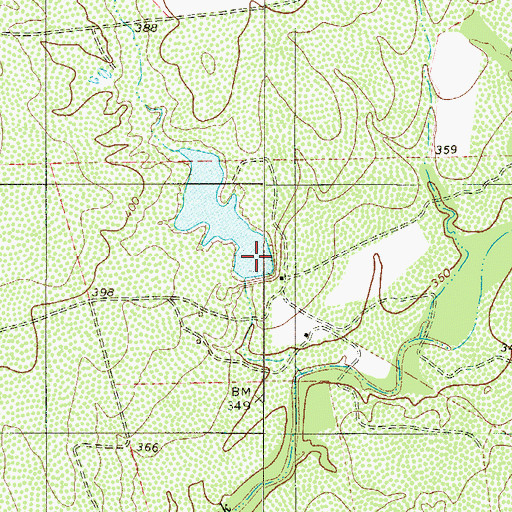 Topographic Map of La Perla Ranch Lake Number 1 Dam, TX