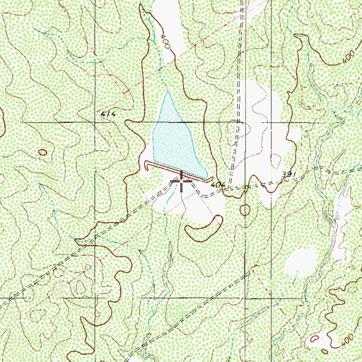 Topographic Map of La Perla Ranch Lake Number 2 Dam, TX