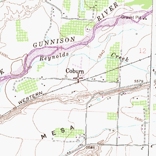 Topographic Map of Coburn, CO