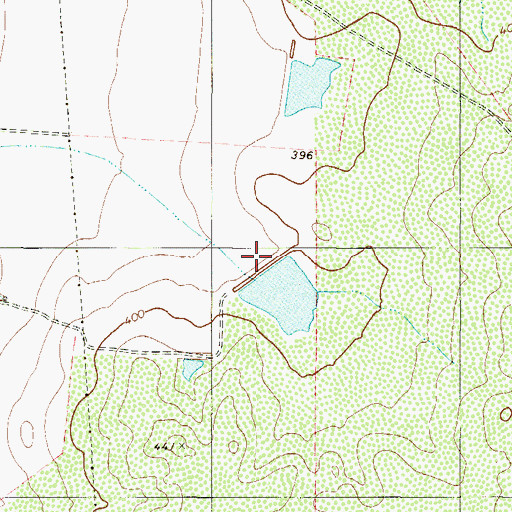 Topographic Map of La Perla Ranch Lake Number 3 Dam, TX