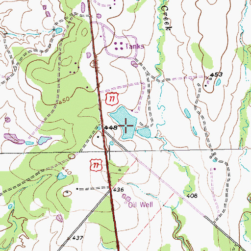 Topographic Map of Kasper Estate Lake Dam, TX