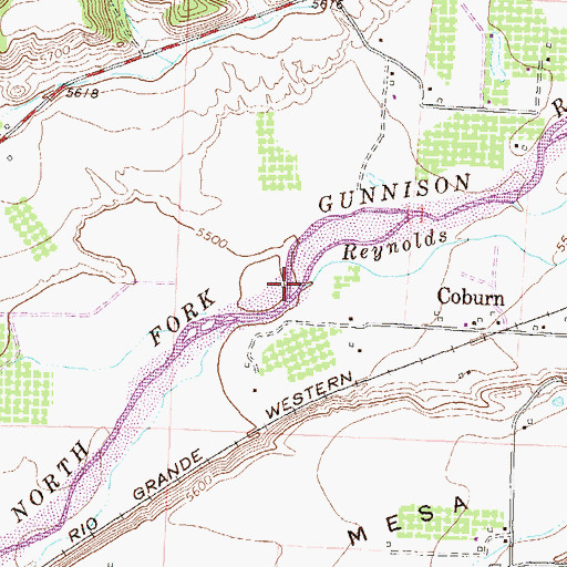 Topographic Map of Reynolds Creek, CO