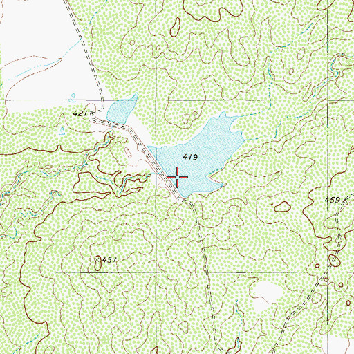 Topographic Map of Mecom Ranch Lake Dam, TX