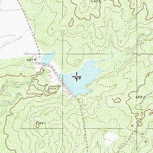 Topographic Map of Mecom Ranch Lake, TX