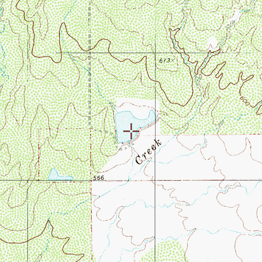 Topographic Map of Walker Lake Dam, TX