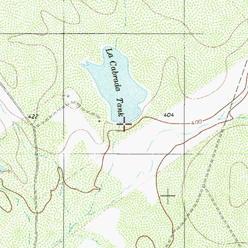 Topographic Map of La Cabrada Tank Dam, TX