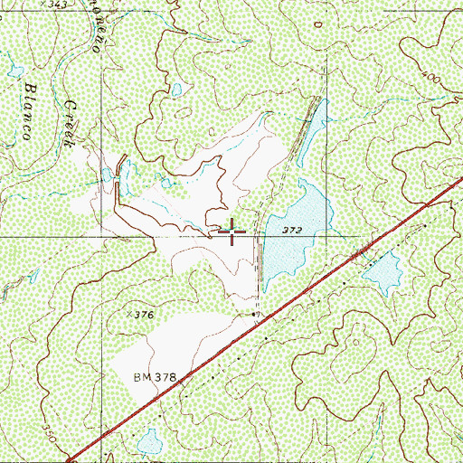 Topographic Map of Gutierrez Lake Number 1 Dam, TX