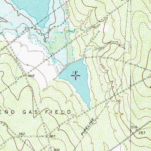 Topographic Map of Juan Vela Lake, TX