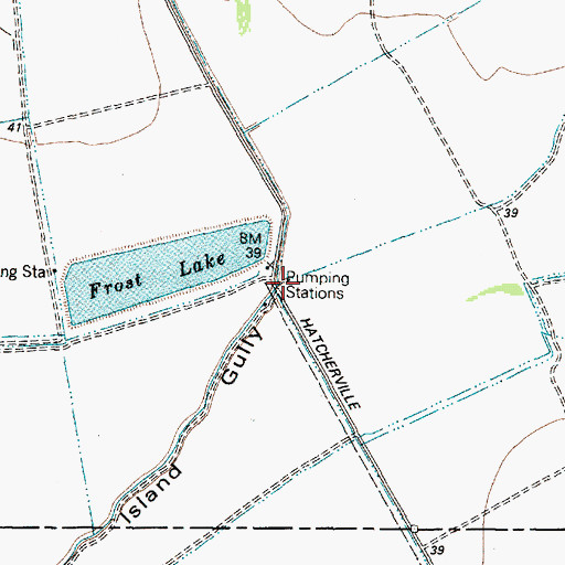 Topographic Map of J M Frost III Reservoir Number 3, TX