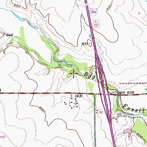 Topographic Map of Western Company Training Lagoon, TX