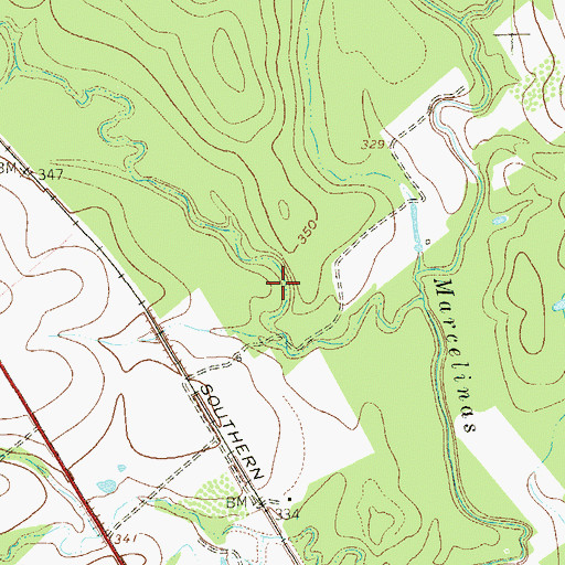 Topographic Map of Panna Maria Tailings Pond, TX
