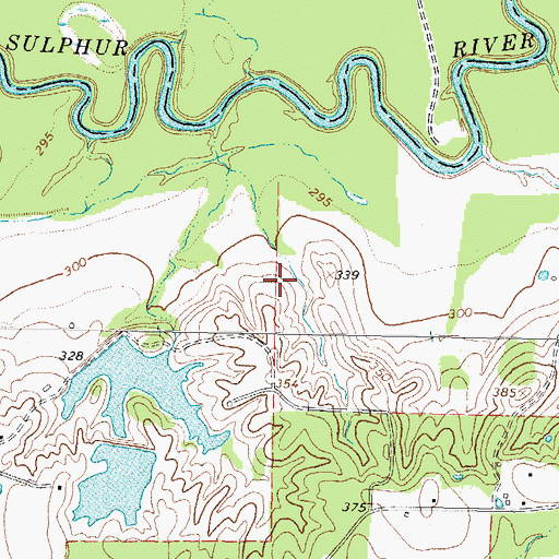 Topographic Map of Blackmon Farms Reservoir Number 3 Dam, TX