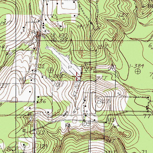 Topographic Map of George Lake Dam, TX