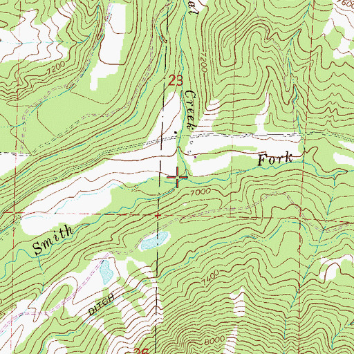 Topographic Map of Little Coal Creek, CO