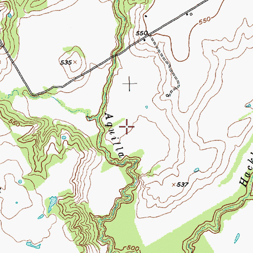 Topographic Map of Aquilla Dam, TX