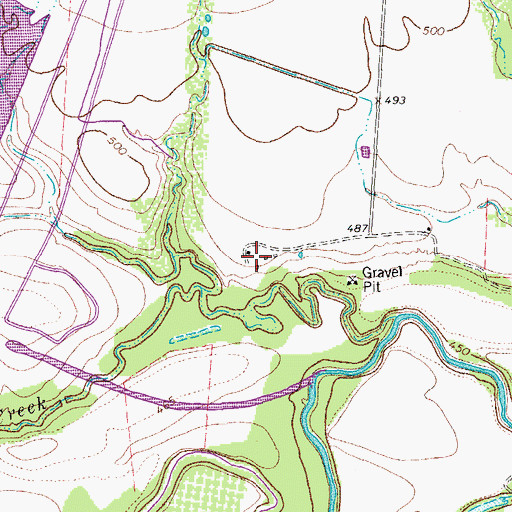 Topographic Map of Granger Dam, TX