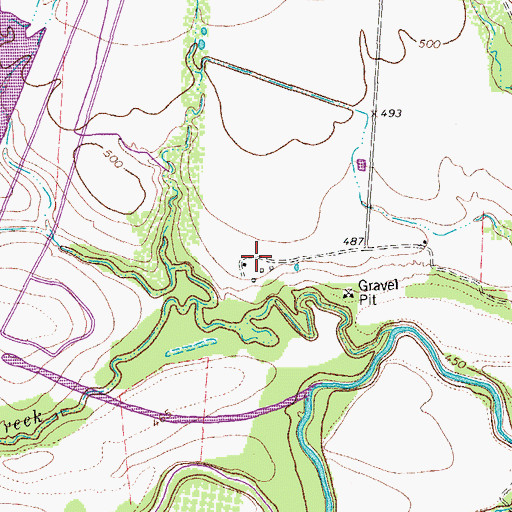 Topographic Map of Granger Lake, TX