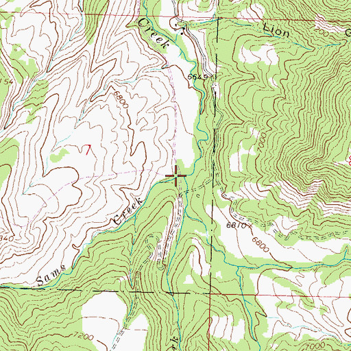 Topographic Map of Sams Creek, CO