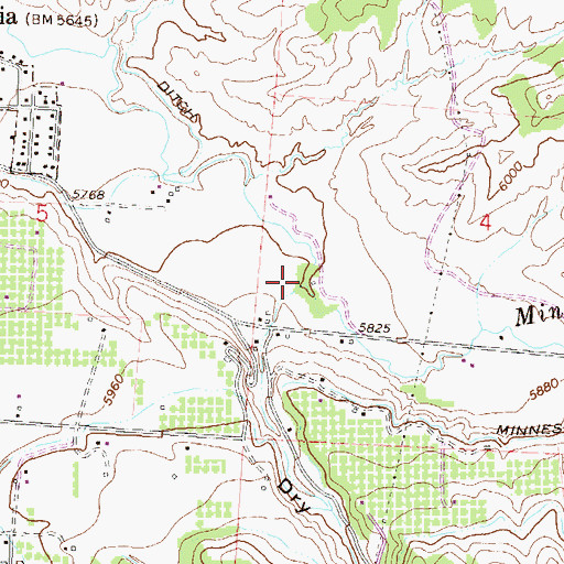 Topographic Map of Miller Creek, CO