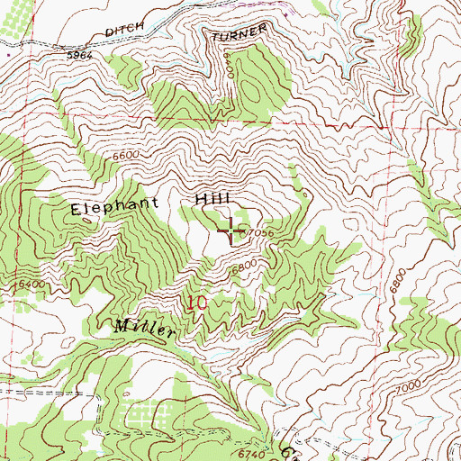 Topographic Map of Elephant Hill, CO