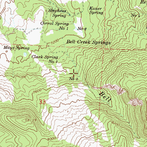 Topographic Map of Clark Spring Number 2, CO
