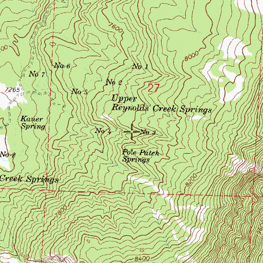 Topographic Map of Upper Reynolds Creek Spring Number 3, CO