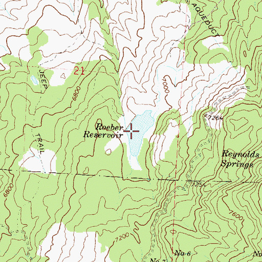 Topographic Map of Roeber Reservoir, CO