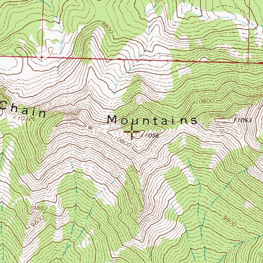 Topographic Map of Chain Mountains, CO