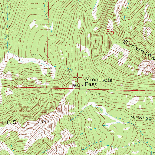 Topographic Map of Minnesota Pass, CO