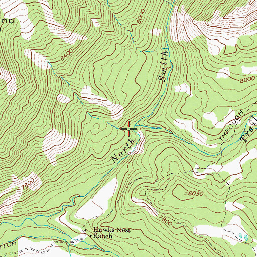 Topographic Map of Trail Creek, CO