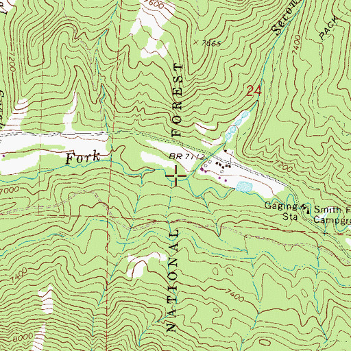 Topographic Map of Second Creek, CO