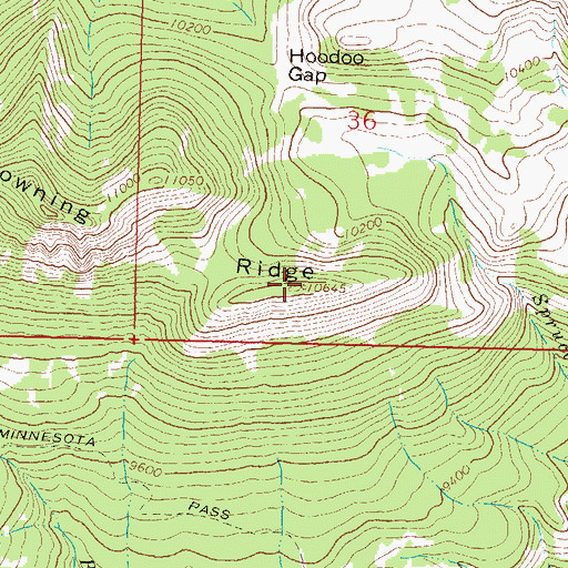 Topographic Map of Browning Ridge, CO