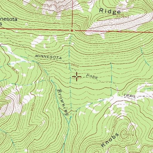 Topographic Map of Minnesota Pass Trail, CO