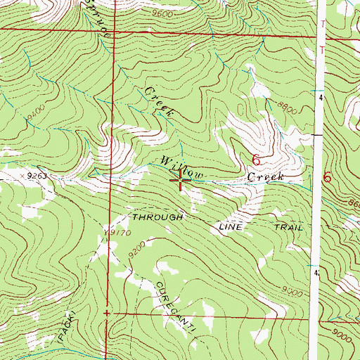 Topographic Map of Spruce Creek, CO